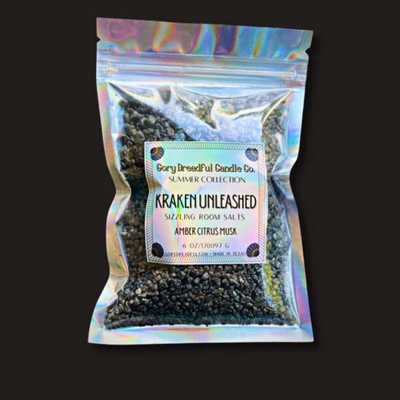 Kraken Unleashed Sizzling Room Salt Crystal Potpourri: Amber Citrus Musk Scent - Picture 6 of 11
